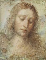 Head of Christ " C.1495 By Italian high renaissance master Leonardo da  Vinci At Pincoteca di Brera in Milano, Italia Classification: drawing