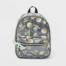 Kids Star Wars The Mandalorian Baby Yoda Mini Backpack Gray Target