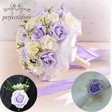 Check spelling or type a new query. Home Garden Wrist Corsage Buttonholes Brides Bouquet With Purple Ivory Bridesmaid Posy Wedding Supplies