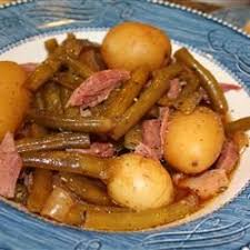 Slow Cooker Green Beans Ham And Potatoes Ham And Potato Recipes Slow Cooker Green Beans Recipes