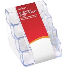 Business card holders & cases best sellers Deflecto 4 Pocket Business Card Holder Landscape Officeworks
