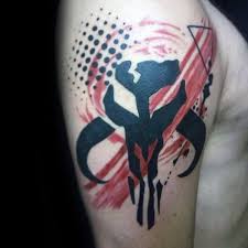 Top 37 Mandalorian Tattoo Ideas 2020 Inspiration Guide Mandalorian Tattoo Star Wars Tattoo Nerdy Tattoos