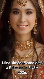Mina Jiménez candidata a Reina de la FNSM 2026.