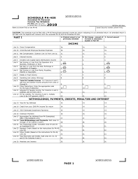 Pa 40x 2010 Amended Personal Income Tax Schedule Free Download