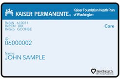 Services covered under your health plan are provided and/or arranged by kaiser permanente health plans: Your Member Id Card Kaiser Permanente Washington