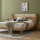 Candra King Bed - Oak Article