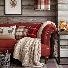 Rustic Living Room With Tartan Accessories Decorating Ideal Home Rustic Living Room Country House Interior Country Living Room
