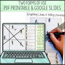 Graphing lines and killing zombies worksheet answer key : Graphing Lines Zombies Graphing In All 3 Forms Of Linear Equations Activity
