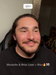 Laminated Mustache Hair