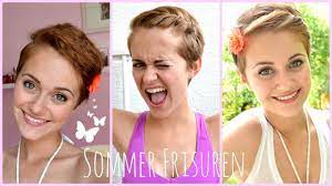 Mit diesen anleitungen zopf, chignon. Summer Hairstyles Fur Kurze Haare No Heat Youtube