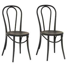 Emery Metal Bistro Chair Matte Black Set Of 2 Threshold Metal Bistro Chairs Bistro Chairs Dining Chairs