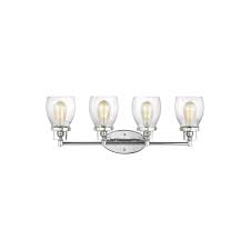 Sea Gull Lighting Belton Chrome Four Light Bath Vanity With Clear Seeded Shade 4414504 05 Bellacor