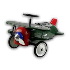 Trotteur Avion Bi Plan Pour Enfant En Metal Vert Trotteur Bebe Enfant Trotteur