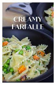 Creamy Farfalle Easy Pasta Dish My German Recipes Recipe Easy Pasta Dishes Pasta Dishes German Recipes Dinner