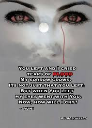 You Left And I Cried Tears Of Crying Rumi Quotes Writing Poetry