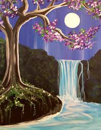 How to draw easy and simple scenery for beginner with oil pastels. Easy Waterfall Drawing For Beginners Novocom Top