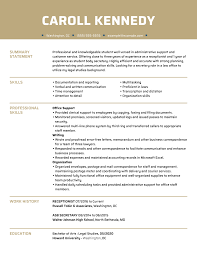Student skills for resume sample. Secretary Resume Example In 2021 Myperfectresume
