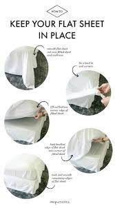 Life Hack How To Keep Your Flat Sheet Tucked Crazy Wonderful Flat Sheets Bedding Hacks How To Make Bed