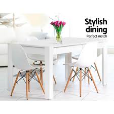 Kitchen dining table vogue carpenter round coffee table white modern leisure wooden tea table office conference pedestal. Dining Table 4 Seater Wooden Kitchen Tables White 120cm New Unit