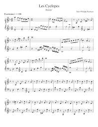 He made tremendous contribution to the field of musical theory. Jean Philippe Rameau S Les Cyclopes Rondo In D Minor Los Ciclopes Rondo En Re Menor De Jean Philippe Rameau Sheet Music For Piano Solo Musescore Com