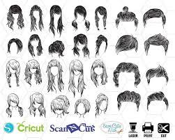 Haircut Svg Bundle Hair Svg Hairstylist Svg Hairstyle Svg Etsy How To Draw Hair Drawings Drawing Techniques