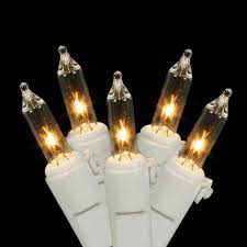 Set Of 50 Clear Mini Christmas Lights White Wire Walmart Com Walmart Com