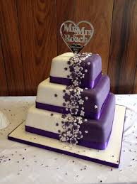 Cadbury Purple Wedding Cake With Bespoke Topper Wedding Cakes With Cupcakes Purple Wedding Cakes Simple Wedding Cake