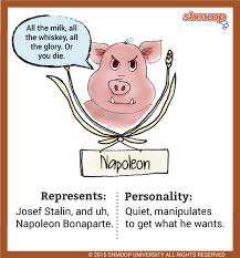 napoleon a pig in animal farm chart