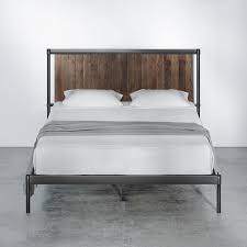 Shop our best selection of wood headboards to reflect your style and inspire your home. Wesley Metal And Wood Platform Bed Frame Zinus