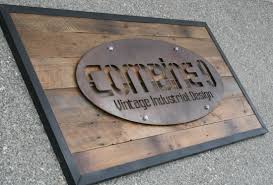 Custom Made Modern Industrial Vintage Style Custom Signs Urban Steel Reclaimed Wood Signage Many Opti Industrial Wall Art Signage Design Industrial Artwork