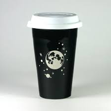 Moon And Stars Travel Mug Taza Negra Diseno De Tienda De Cafe Tazas
