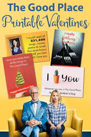 The Good Place Valentines Free Valentines Day Printables With Sweet And Funny Sentiments From Your New Favorite The Good Place Valentines Day Funny Valentines