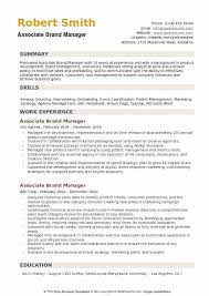 associate brand manager resume samples