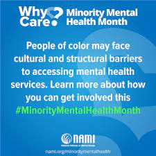 National Minority Mental Health Awareness Month sheds light on less access to care, cultural stigma and lower quality care in minority populations — Oakland Family Services