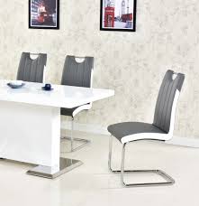 Best Master Furniture Melrose Grey Faux Leather Dining Chairs With Chrome Legs Set Of 2 Walmart Com Leather Dining Chairs Faux Leather Dining Chairs Best Master Furniture
