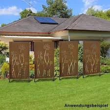 Sichtschutz Cortenstahl Gr Ser Edelrost Metall Stele Xmm Vertical Garden Wall Privacy Fence Designs Fence Design