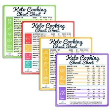 Keto Cheat Sheet Magnets For Cooking Set Of 4 Keto Magnet Great Fridge Magnet Reference Keto Foods List Guide For Keto Diet Weight Loss Keto