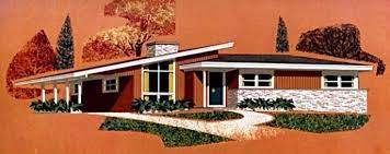1950s Style Retro Futurism History Art Design Danismm The Celotex Book Today S New Homes Ranch Style Homes Mid Century House House Styles