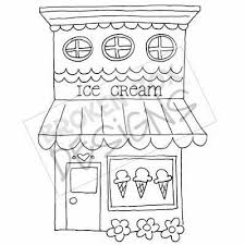 Ice Cream Shop Ice Cream Shop House Quilts Clip Art
