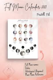 2021 Printable Full Moon Calendar Lunar Zodiac Celestial Etsy In 2021 Moon Calendar Moon Journal Moon Names