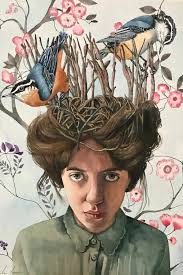 Birds Nest Canvas Wall Art by Lisa Lennon