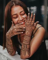 Justmarried Neha Kakkar Rohanpreet Singh Got Hitched In New Delhi In 2020 Mehndi Designs For Girls Mehendi Designs Mehndi Designs