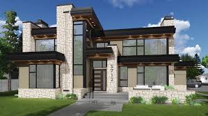 Modern Style House Plan 81189 With 3 Bed 4 Bath 4 Car Garage Contemporary House Plans Modern Style House Plans Modern House Plan
