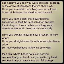 Sonnett Xvii By Pablo Neruda Complete Poem From The Movie Patch Adams Patch Adams Poems Patch Adams Quotes