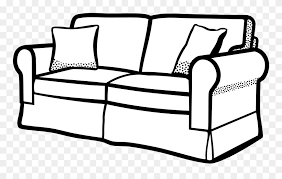 House table line furniture clipart. Clipart Sofa Lineart Sofa Black And White Clipart Png Download 5404854 Pinclipart