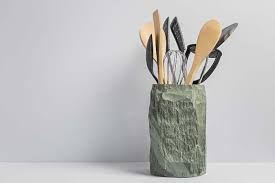 Classic collection striped ceramic kitchen utensil holder. Slate Utensil Holder Slate Kitchen Utensil Holder Coniston Stonecrafts