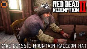 Red Dead Redemption 2 Rare Classic Raccoon Mountain Hat Youtube