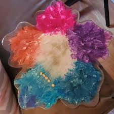 Dried flowers resin butterfly flower preservation butterflies dry flowers. Sparkle By Melanie Dining Handmade Resin Large Flower Serving Tray Poshmark