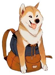 Shibackpack Red Canine Art Cute Animal Drawings Dog Art