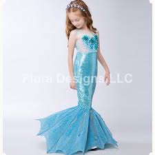 Mermaid Dress Mermaid Costume Mermaid Tail By Floradesignsllc Little Mermaid Dresses Girls Mermaid Costume Kids Dress